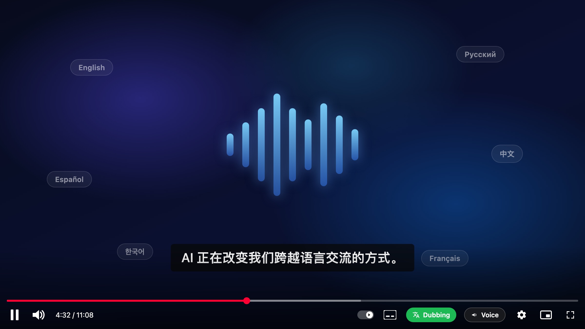 AI Video Dubbing in action